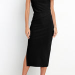 One Shoulder Tank Pleated Dress