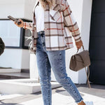 Unstoppable Feeling Plaid Pocketed Relaxed Jacket