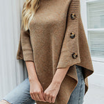 Casual 7 Colors High-Neck Sweater Cape