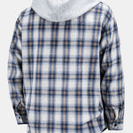 Plaid Hooded Shirt