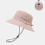 Stowable Quick-drying Bucket Hat With Chin Strap