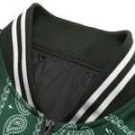 Paisley Print Baseball Jacket