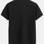 Short Sleeve Waffle Ribbed Hem T-Shirt