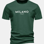 Regular Fit Milano Italy Print Cotton T-Shirt