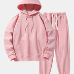 Basic Heavy Weight Drop Shoulder Relaxed Hoodie & Jogger Pants