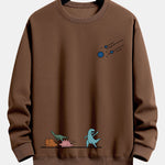 Dinosaurs Avoid Meteorites Print Relax Fit Sweatshirt