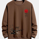Ink Landscape Sunset Print Relax Fit Sweatshirt