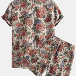 Floral Jacquard Cuban Shirt & Shorts