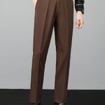 Contrast Textured Johnny Collar Polo & Slim Fit Tapered Trousers