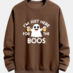 Beer Ghost Print Relax Fit Sweatshirt