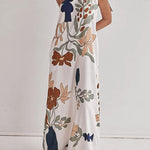 Margovil Tie Knot One Shoulder Floral Print Maxi Dress