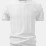 Striped Jacquard Knit T-Shirt