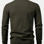 Checkerboard Textured Crew Neck Sweater