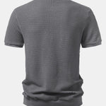 Short Sleeve Waffle Ribbed Hem T-Shirt