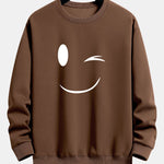 Smiley Face Print Relax Fit Sweatshirt