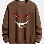 Horror Face Print Relax Fit Sweatshirt