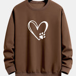 Heart Paw Print Relax Fit Sweatshirt