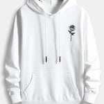 Rose Print Cotton Hoodie