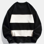 Relax Fit Color Block Crew Neck Sweatshirt