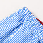 Vertical Striped Drawstring Swim Shorts