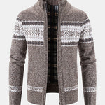 Geometry Zip Up Sweater