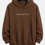 Faith Over Fear Print Relax Fit Hoodie