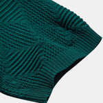 Rhombus Textured Zip Up Knitted Polo Shirt & Slim Fit Tapered Trousers