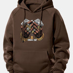 Money Hand Print Drawstring Hoodie