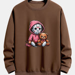 Halloween Bear Print Relax Fit Sweatshirt
