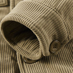 Teddy Fleece Lined Button Up Corduroy Jacket