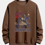 Western Cowboy Print Relax Fit Sweatshirt