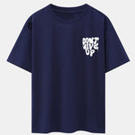 Don't Give Up Print Drop Shoulder Oversize T-Shirt