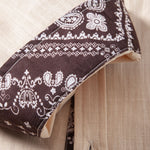 Contrast Paisley Print Linen Look Shirt