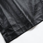 PU Leather Cargo Wide-Leg Pants