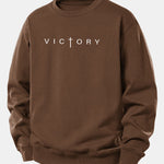 Victory Slogan Print Relax Fit Sweatshirt