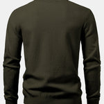 Checkerboard Textured Mock Neck Sweater