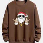 Hip Hop Santa Print Relax Fit Sweatshirt