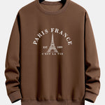 Paris France Print Relax Fit Sweatshirt