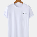 Mountain Graphic Print Arc Hem T-Shirt