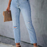 Margovil High Rise Distressed Ripped Skinny Jeans