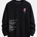 Rose Slogan Print Relax Fit Sweatshirt