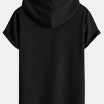 Ribbed Hooded  Arc Hem T-Shirt