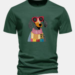Regular Fit Sweater Dog Print Cotton T-Shirt
