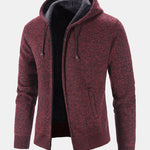 Man Zip Up Hooded Sweater