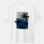 Palm Tree Print Oversize T-Shirt & Swim Shorts