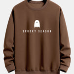 Spooky Season Ghost Print Relax Fit Sweatshirt