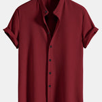 Muscle Fit Ribbed Stand Collar Shirt & Shorts