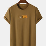 Be Kind Character Print Arc Hem T-Shirt