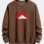 Mount Fuji Print Relax Fit Sweatshirt