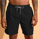 3 Pieces Contrast Waistband Swim Shorts